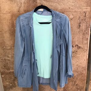 Denim layering jacket